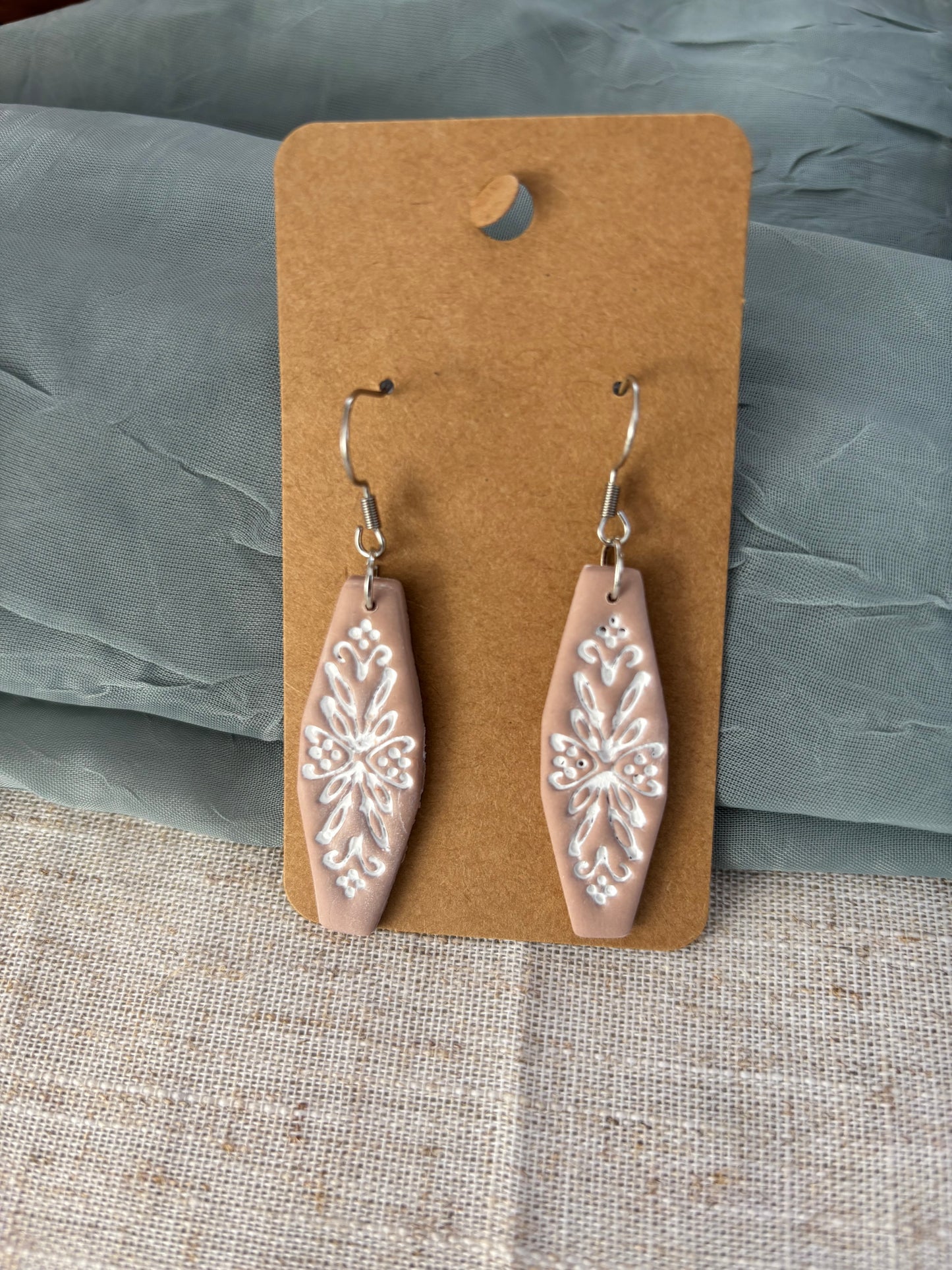 Sweet Almond Embossed Earrings
