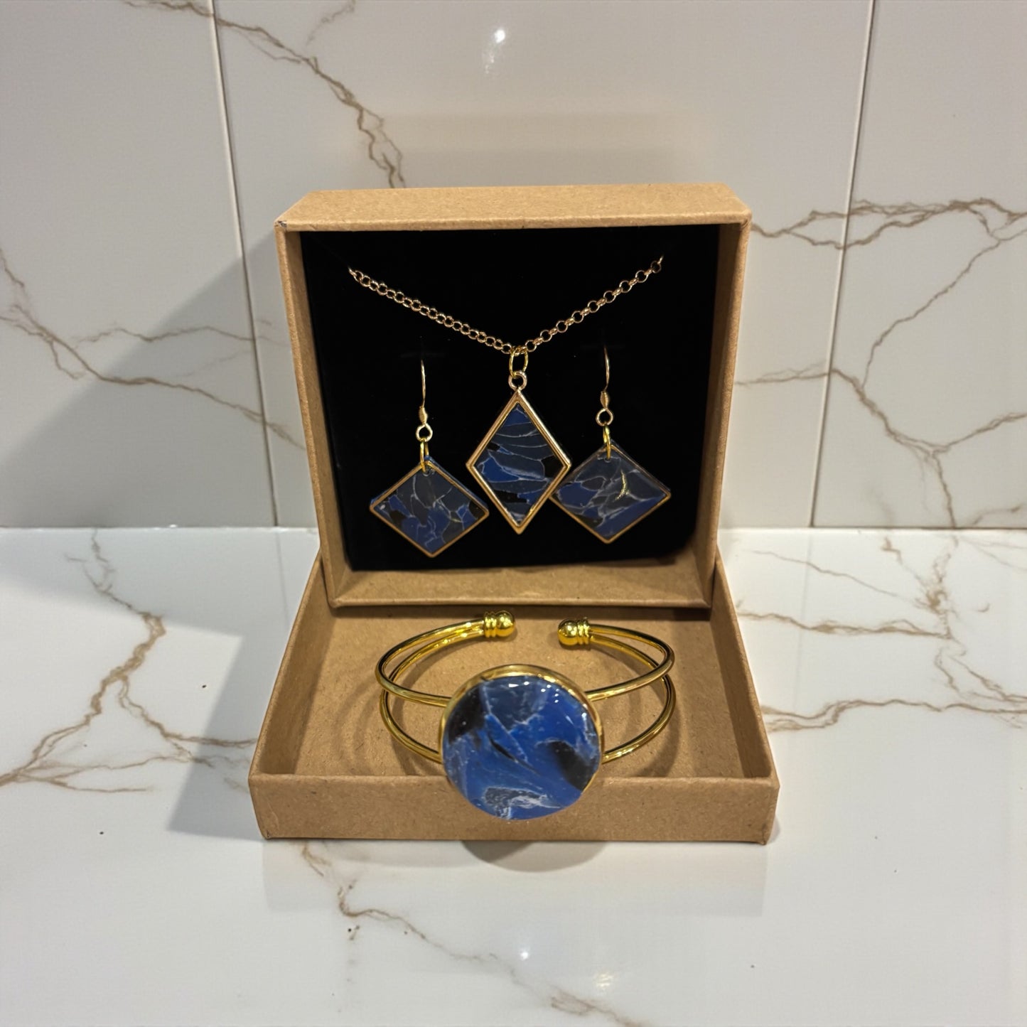 Dark blue jewelry sets
