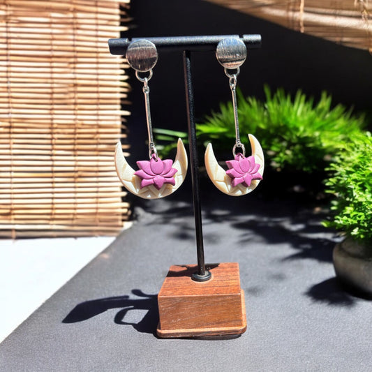 Lotus Moon Earrings