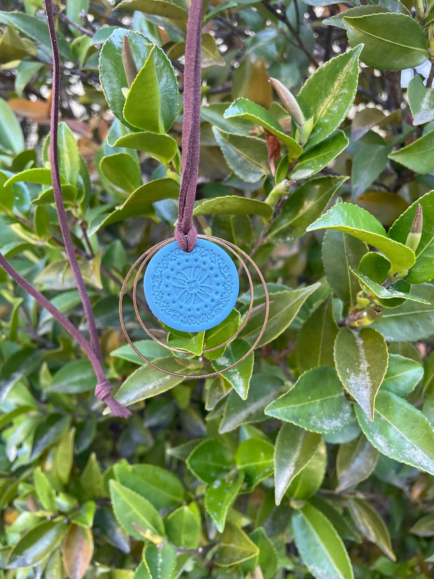 Boho necklace-cobalt blue