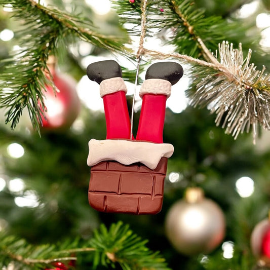 Santa’s stuck ornament