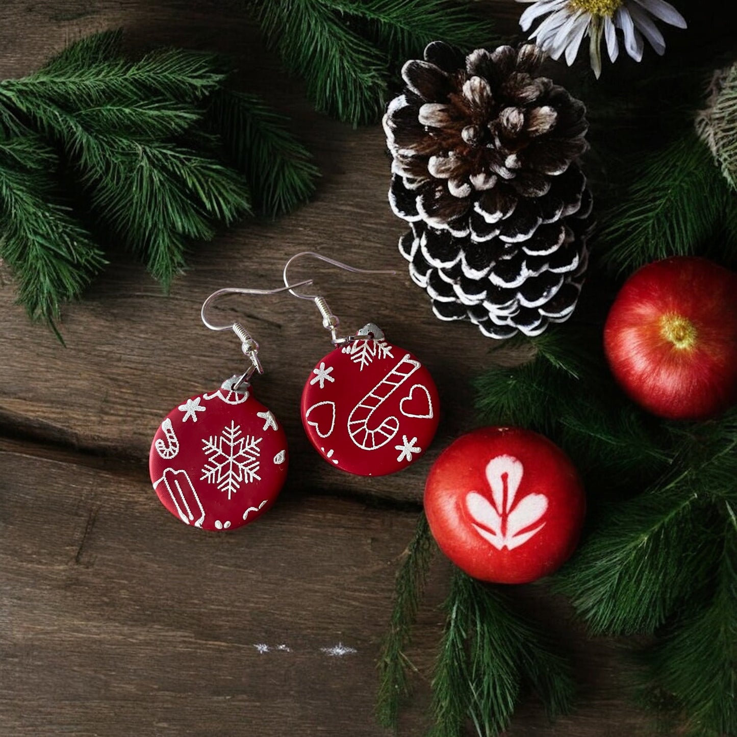 Red Christmas ornaments