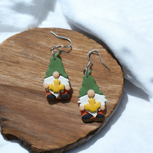 Fall gnome earrings