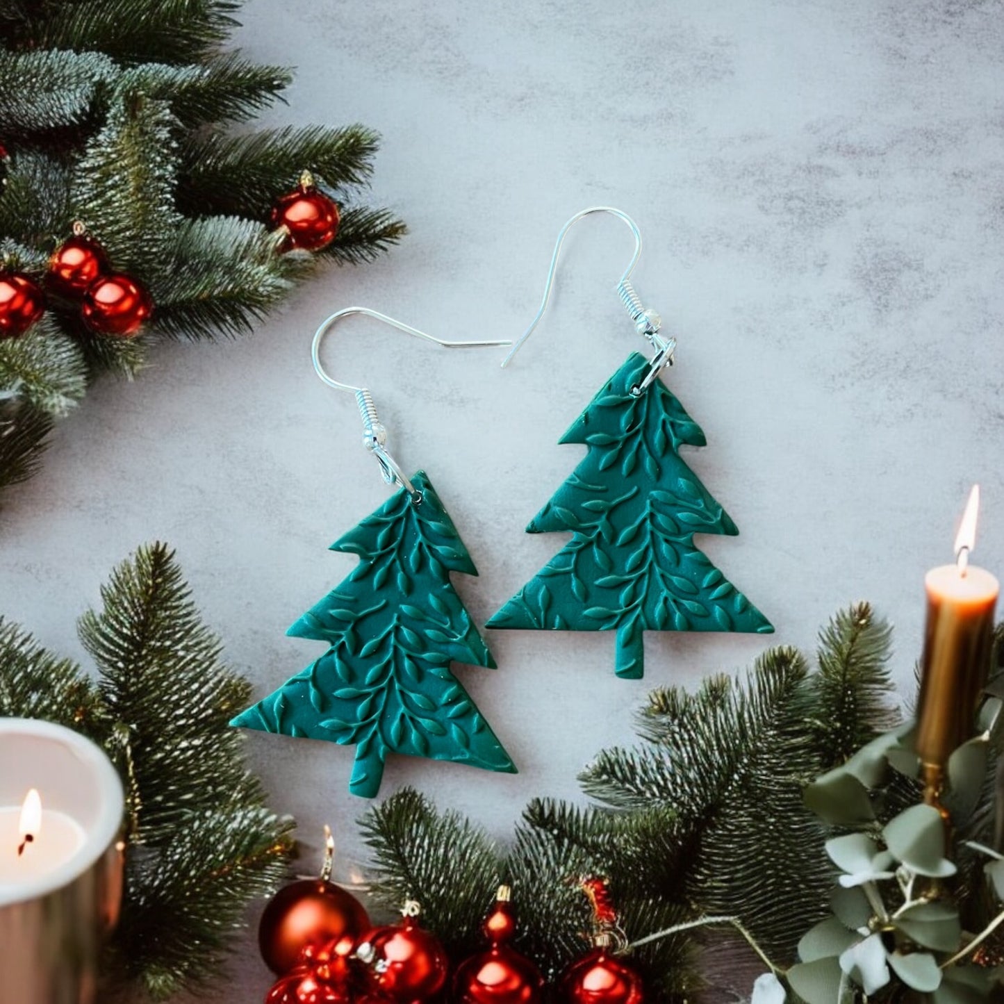 Embossed Christmas trees