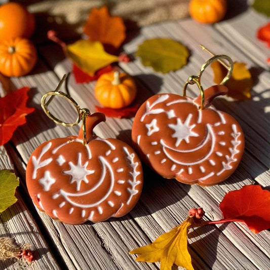 Boho Earrings- orange