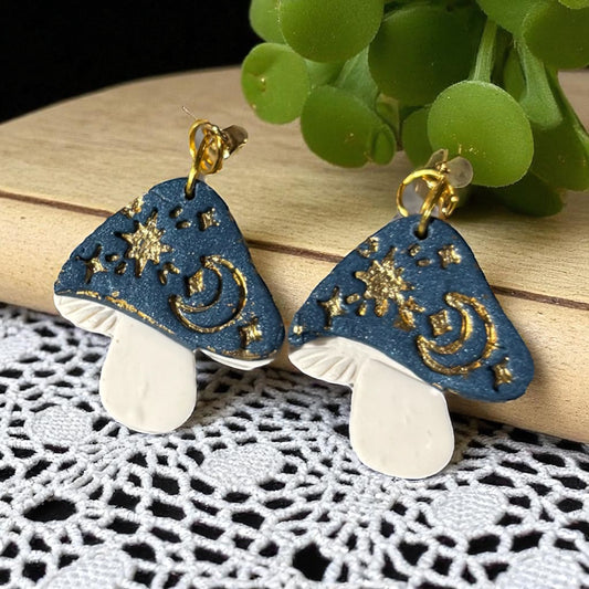 Boho Mushrooms-blue