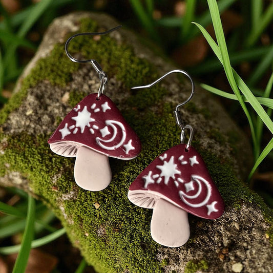 Boho Mushrooms-red