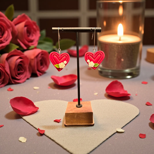 Red Hearts with Flowers