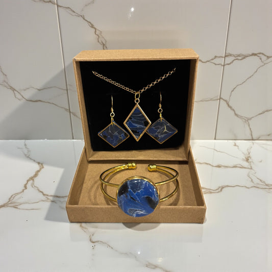 Dark blue jewelry sets